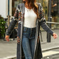 Bohemian Slit Hooded Duster Cardigan