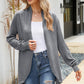 Open Front Long Sleeve Longline Cardigan