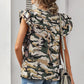 Camouflage Flutter Sleeve T-Shirt