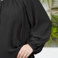 Tied Balloon Sleeve Blouse
