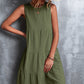 Sleeveless Round Neck Tiered Dress