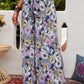 Floral Tie Belt Wide Leg Pants