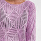 Openwork Round Neck Knit Top