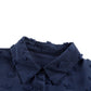 Swiss Dot Button-Up Long Sleeve Shirt