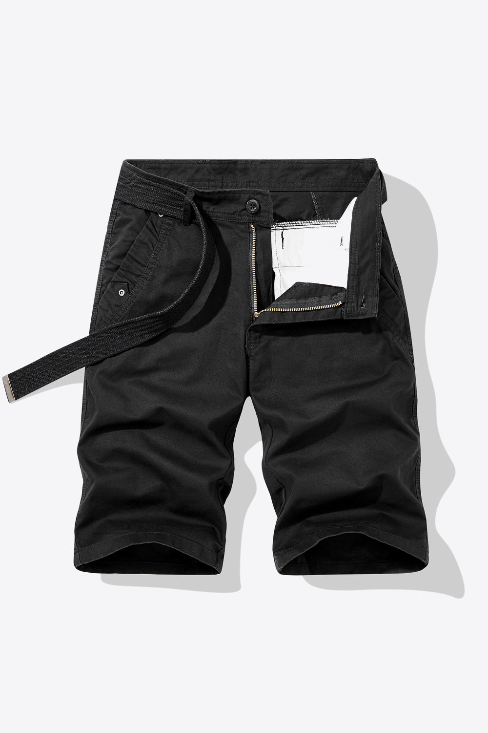 Belted Shorts with Pockets