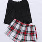 Plus Size Lace Trim Scoop Neck Cami and Printed Shorts Pajama Set