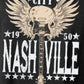 MUSIC CITY 1950 NASHVILLE Graphic Fringe Hem Tee