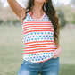 Stars and Stripes Round Neck Tank