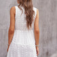 Swiss Dot Tie-Neck Sleeveless Dress
