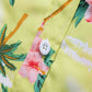 Tropical Print Button-Up Beach Shirt