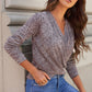 V Neck Wrap Front Knitted Top