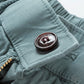 Drawstring Waist Button and Zipper Closure Cargo Shorts