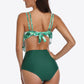 Two-Tone Ruffled Two-Piece Swimsuit