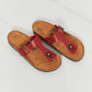 MMShoes Drift Away T-Strap Flip-Flop in Wine