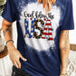 GOD BLESS THE USA Printed Tee Shirt