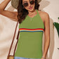 Rainbow Stripe Halter Neck Knit Tank