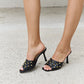 Forever Link Square Toe Quilted Mule Heels in Black
