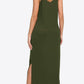 Split Spaghetti Strap Maxi Dress with Pockets