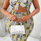 Plus Size Spaghetti Strap Cutout Ruffle Hem Dress