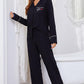 Graphic Contrast Shirt and Pants Lounge Set
