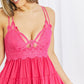 Zenana Cross My Heart Lace Cami in Deep Rose