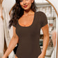 Scoop Neck Short Sleeve Bodysuit