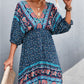 Printed Bohemian V Neck Dress