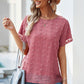 Swiss Dot Round Neck Blouse
