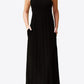 Round Neck Sleeveless Dress with Pockets