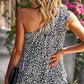 Printed One-Shoulder Tiered Top