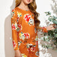 Girls Floral Long Sleeve Top and Shorts Set