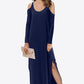 Cold-Shoulder Split Dress with Pockets