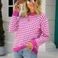 Cozy for Keeps Two-Tone Ribbed Trim Sweater
