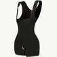 Full Size Zipper Detail Lace Trim Shapewear