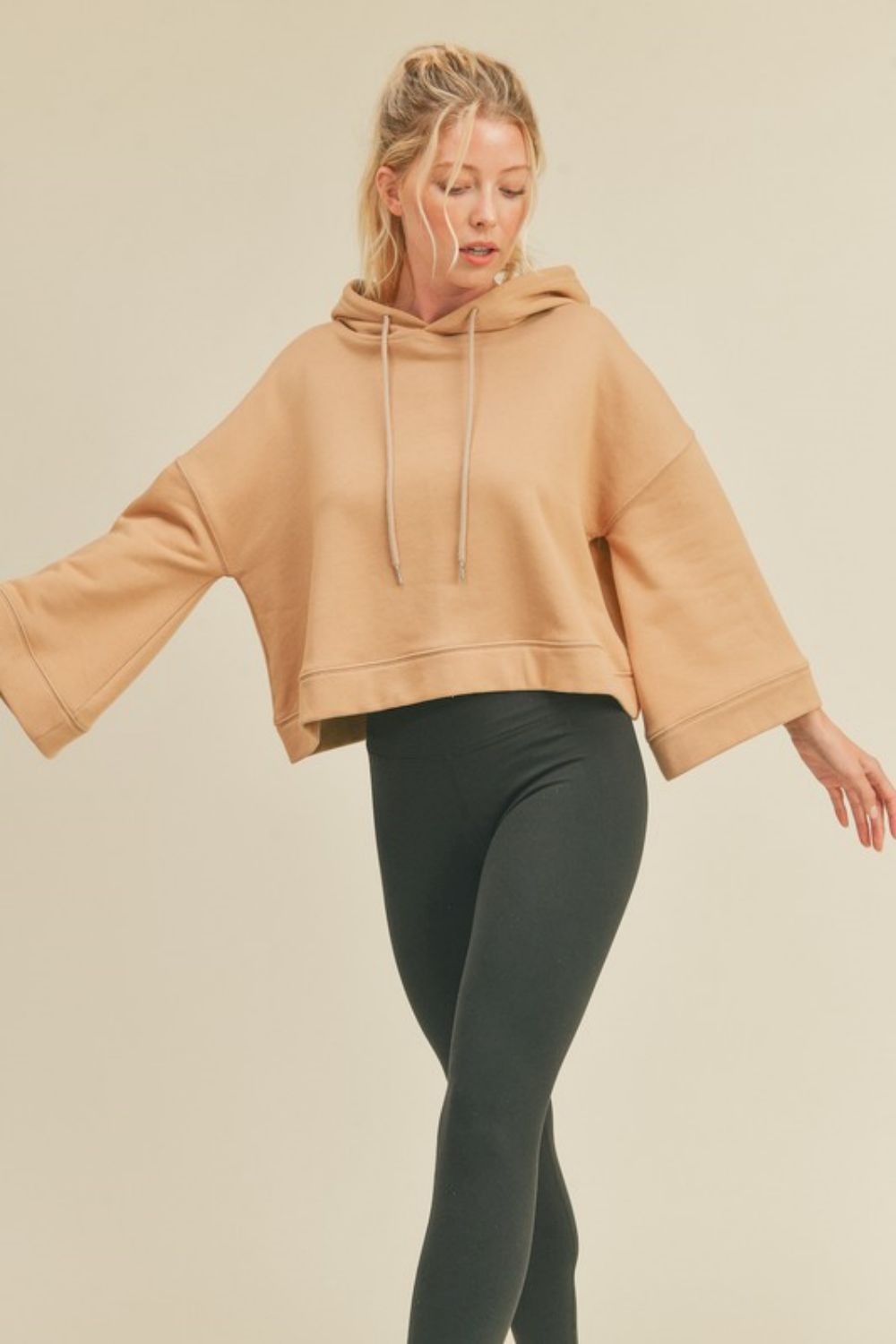 Kimberly C Full Size Drawstring Dropped Shoulder Hoodie