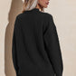 Mock Neck Cable Knit Sleeves Sweater
