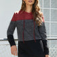 Color Block Long Sleeve Pullover Knit Hoodie