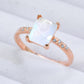 Square Moonstone Ring