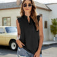 Lace Trim Notched Neck Tank