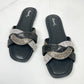 Qupid Shining Brighter Rhinestone Woven Strap Slide