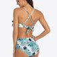 Tropical Print Ruffled Two-Piece Swimsuit