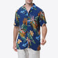 Tropical Pattern Button-Up Collared Shirt