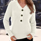 Half Button Long Sleeve Knit Top