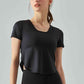 Round Neck Short Sleeve Sports T-Shirt