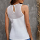 Mesh Yoke Sleeveless Top