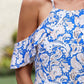 Printed Crisscross Backless One-Piece Swimsuit