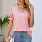 Flounce Sleeve V-Neck Tee