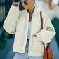 Drawstring Dropped Shoulder Quilted Jacket