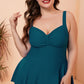 Full Size Gathered Detail Swim Dress