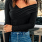 V-Neck Long Sleeve Top